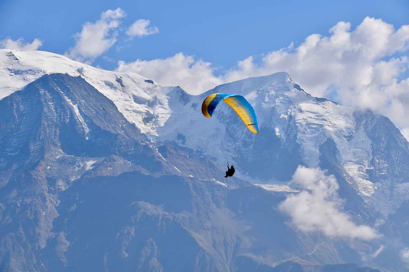 Paragliding over the Alps